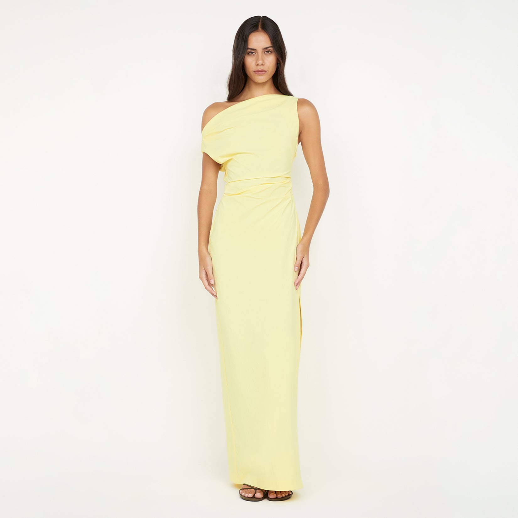 sisters angelina asymmetric draped one shoulder maxi dress Angelina Maxi Dress Sisters